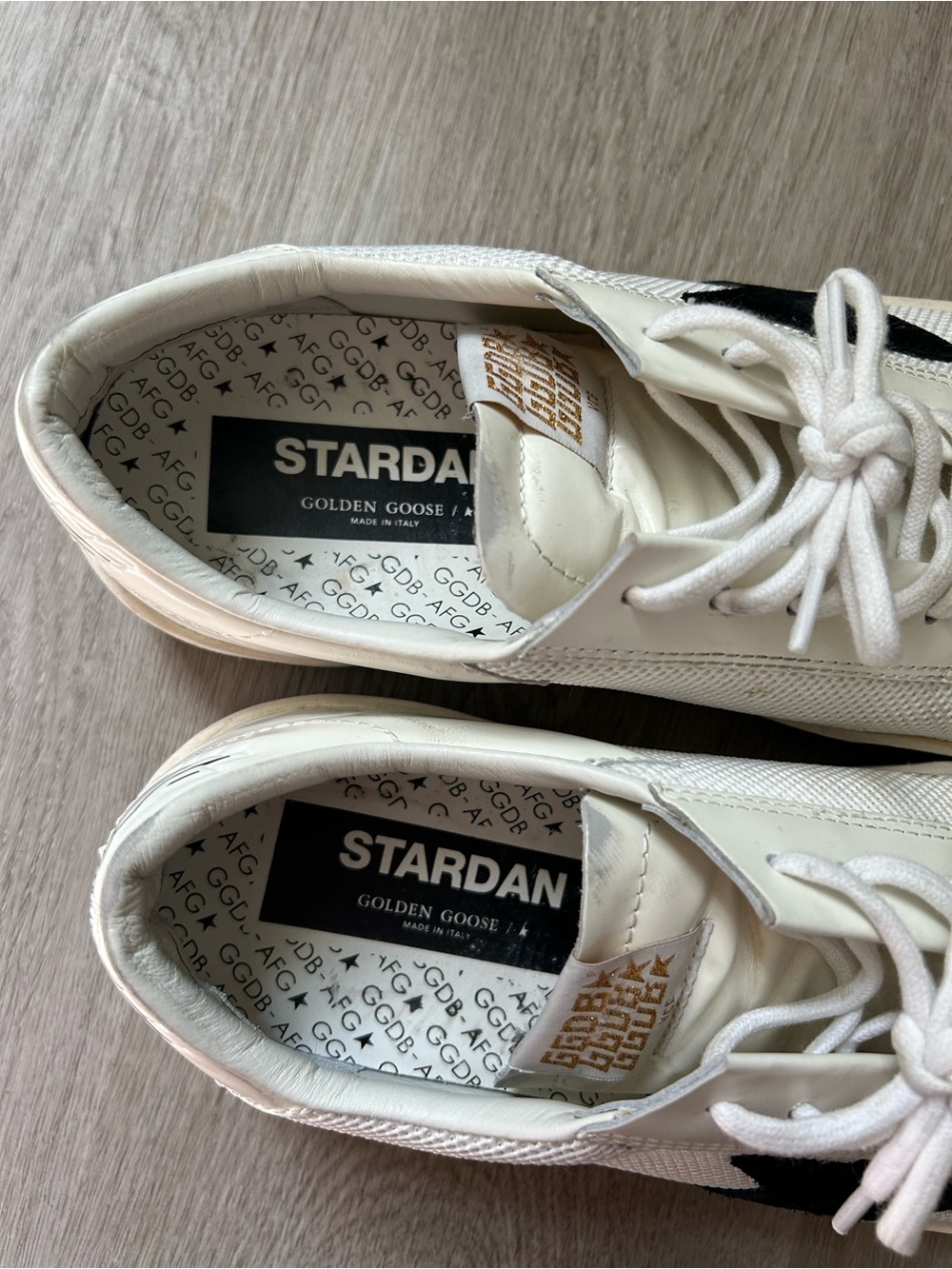 Golden Goose Men's Stardan in white mesh with black suede star 42 - Picture 7 of 12